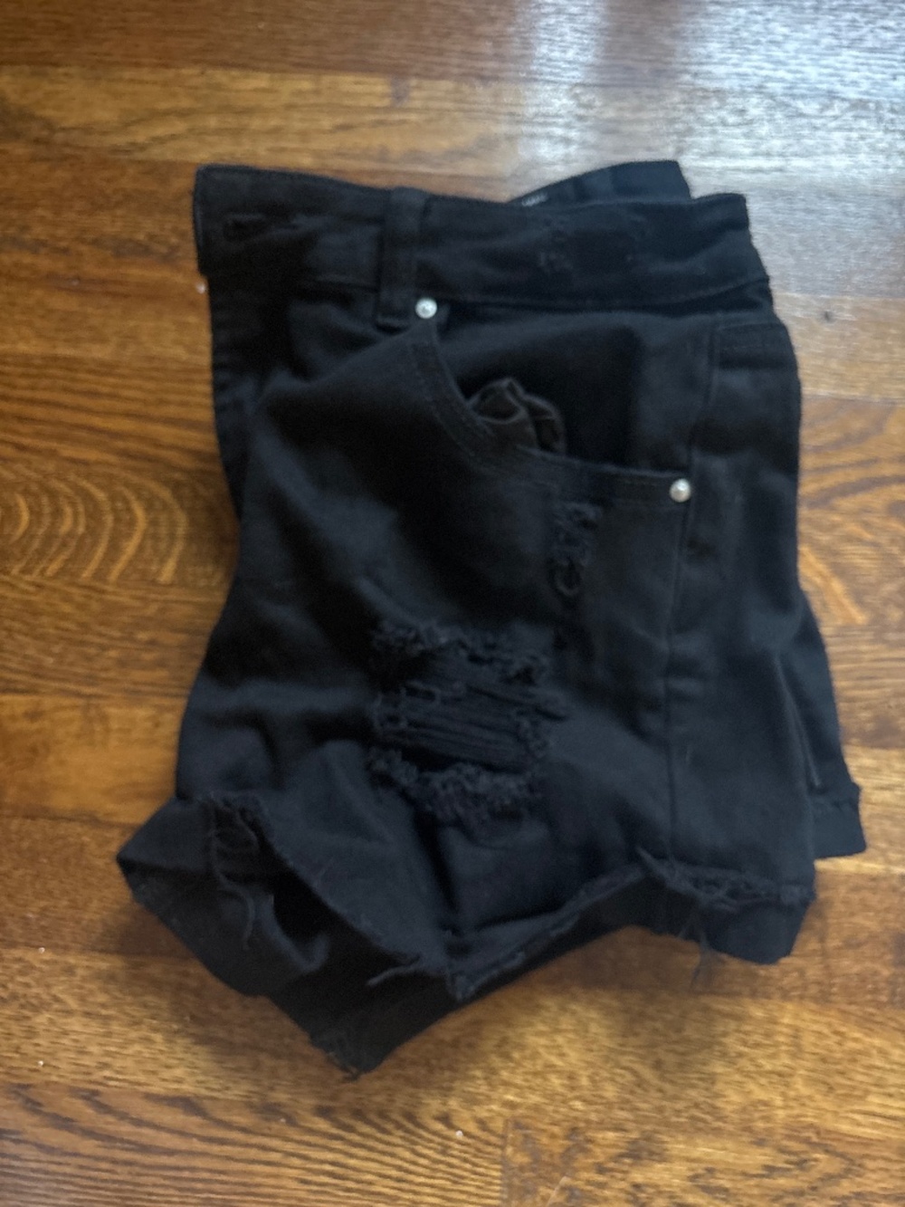 Black Jean shorts